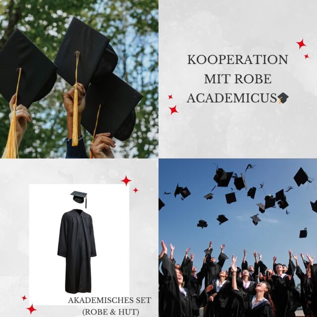 🎓 Neu bei uns: Kooperation mit Robe Academicus! 🎓

Ihr benötigt noch euer akademisches Set für den großen Tag? Ab sofort könnt ihr bei uns das akademische Set (Robe & Hut) oder nur den Hut erwerben!

🔗 Über den folgenden Link: https://registrierung.robe-academicus.com/de/ (auch im Linktree) 

💥 Code für das Set: KASet 💥 Code für den Hut: KAHut

So funktioniert’s: 
1️⃣ Registrieren: Gebt eure Daten und Lieferadresse ein. 
2️⃣ Bestätigungsmail: Checkt eure E-Mails, auch den Spam-Ordner! 
3️⃣ Zahlung: Überweist den Betrag laut Angaben in der Bestätigungsmail. 
4️⃣ Frist beachten: Versand erfolgt nach Zahlungseingang – ca. 2 Wochen vor der Feier.

Der Versand innerhalb Deutschlands ist im Preis enthalten. Versand ins Ausland nur auf Anfrage. 🎓✨
Sichert euch jetzt euer Set für einen unvergesslichen Abschluss! 🎉

#RobeAcademicus #GraduationReady #dhbwkarlsruhe #stuvkarlsruhe