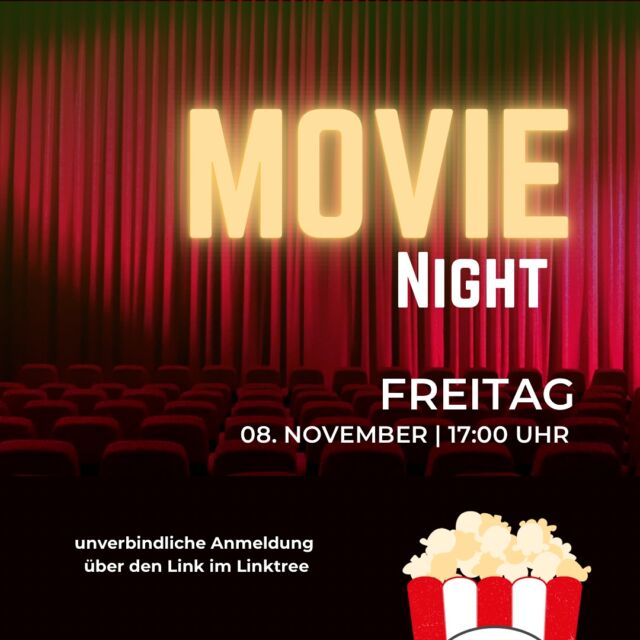 🎬🍿 Movie Night Alert! 🍿🎬

Sei dabei und genieße einen Abend voller Spannung, Lachen und guter Gesellschaft! Unsere Movie Night findet diesen Freitag, 08. November um 17:00 Uhr statt.

📍 Ort: Mensa der DHBW Karlsruhe 
🔗 Unverbindliche Anmeldung über den Link in unserer Bio!

Schnapp dir deine Freunde, genießt Popcorn und lasst uns zusammen einen unvergesslichen Abend verbringen! 🍿✨ 

#movienight #kinofeeling #dhbwkarlsruhe #stuvkarlsruhe